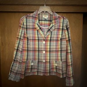 Talbots checked blazer